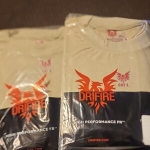 2 Mens DRIFIRE FR Long Sleeve Base Layer WorK Shirt Size L